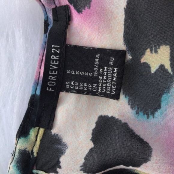 Forever 21 Sheer Pastel Cheetah High Low Size Sm - Picture 7 of 8